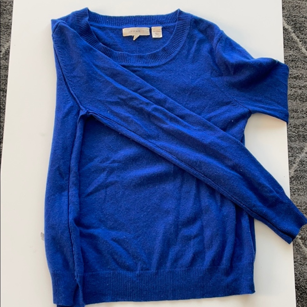 Inhabit Blue Cashmere Sweater